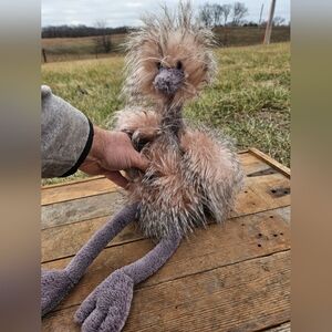 Jellycat London Odette Ostrich Plush Stuffed Animal Pink/Gray 20”